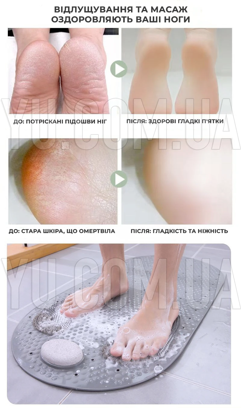 Нескользящий коврик со шлифовальным камнем для ванной комнаты Bathroom mat 80 x 40 см Нескользящий коврик со шлифовальным камнем для ванной комнаты Bathroom mat 80 x 40 см